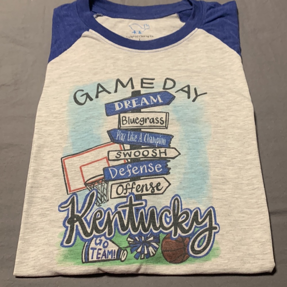 Ladybird Clothing Co. “Kentucky Gameday” 3/4 Sleeve Shirt, GUC, Size Large - Picture 8 of 8